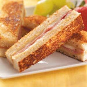 Ham ‘n Cheese Brunch Strips:  These handheld sandwich strips pair well with a br
