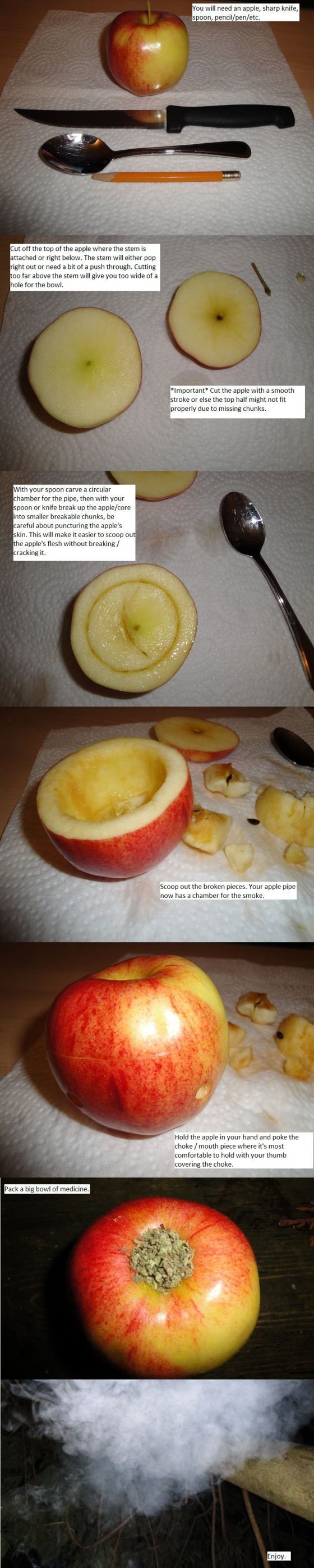 How to Make an Apple Pipe in 5 Minutes Every young stoner should repin! If u onl