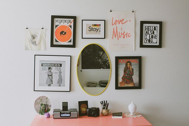 I like the little art and music stuffs   Studio Apartment Tour | Flickr – Photo
