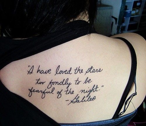I want a tattoo.  So badly.  And Ive fallen in love with words on backs- theres