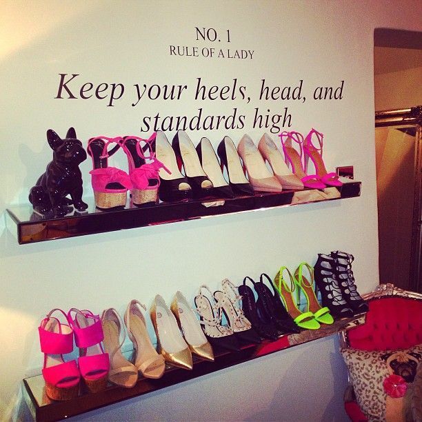 Love to have all my shoes on display – Id run out of wall space though! Lol