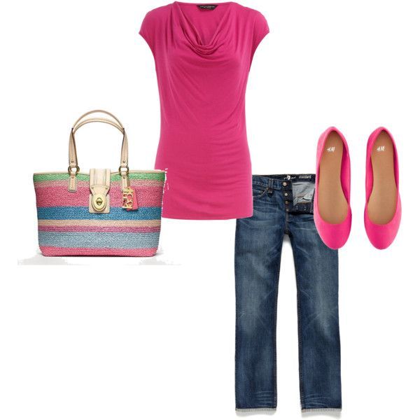 Pink Spring Outfit, created by littlemomentofpeace on Polyvore