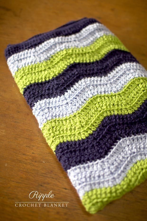 Ripple Crochet Blanket and LOVE the colour choices