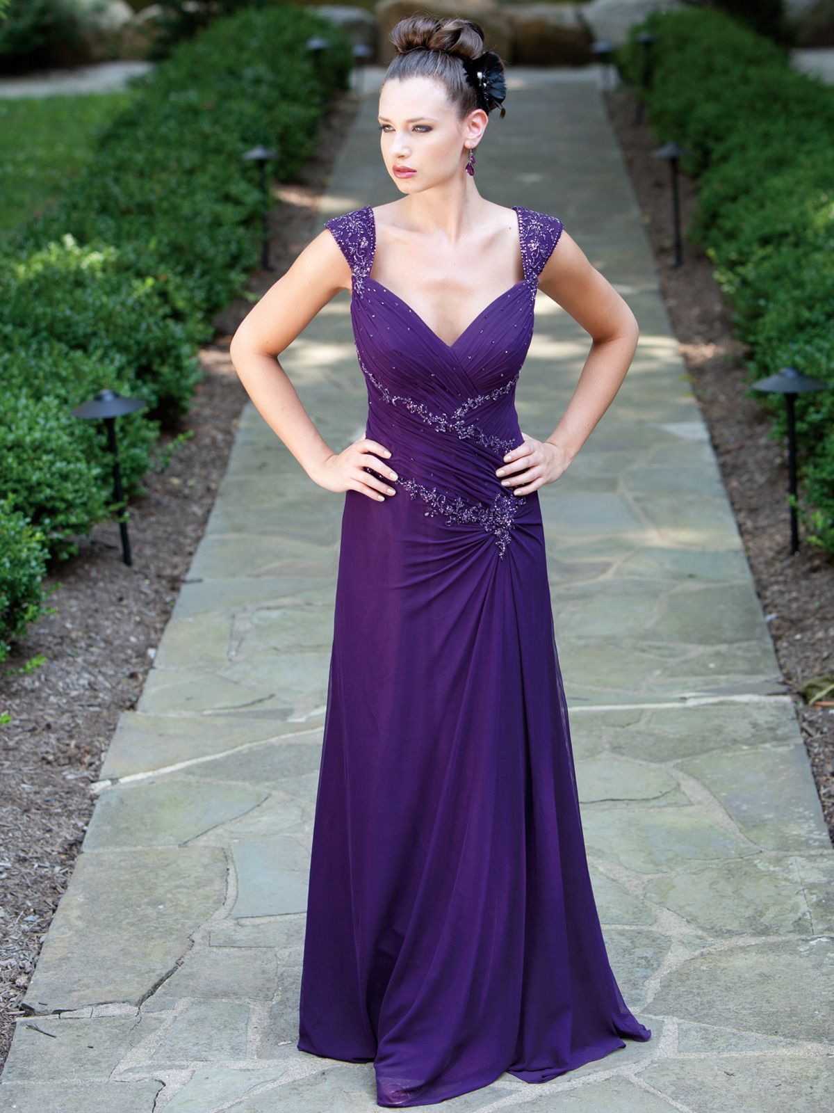 Sweetheart A-line chiffon bridesmaid dress