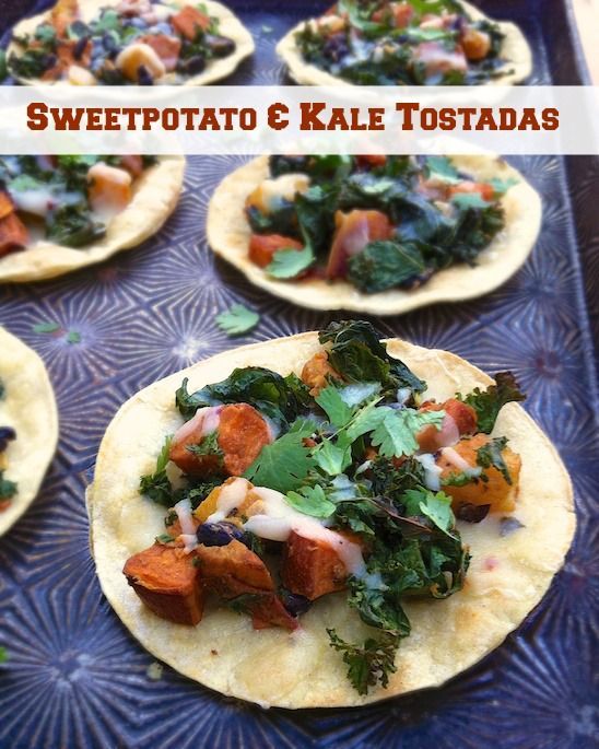 Sweetpotato & Kale Tostadas | Teaspoonofspice Sweetpotatoes from California are