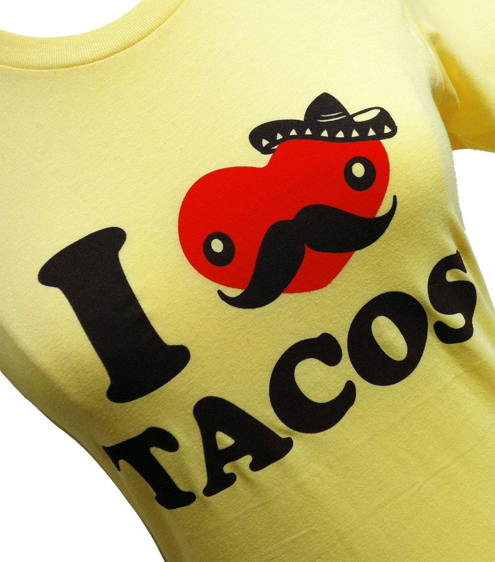 TACO TShirt I Love Tacos FUNNY Ladies Shirt by theboldbanana