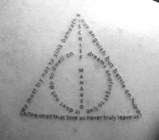 The greatest idea for a Harry Potter tattoo. I want to steal it!