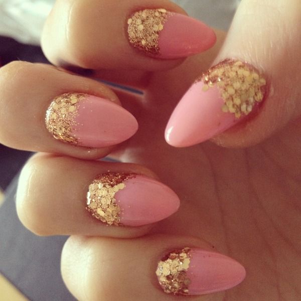 these almond nails are not really my thing, but these are short and girly enough
