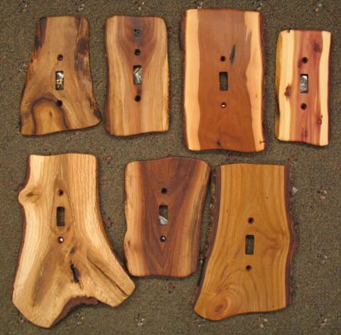 Wood light switch covers