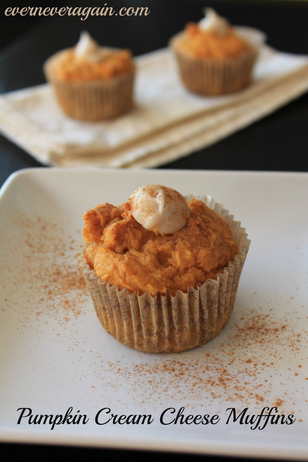 3 ingredient pumpkin muffins. These are my favorite fall food of all time!
