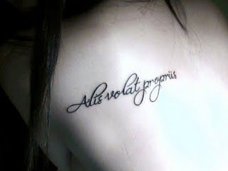 “alis volat propriis” – she flies with her own  wings