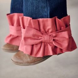 Banded Ruffle and Bow Cuff Jeans – Add a little drama to your little ones jeans
