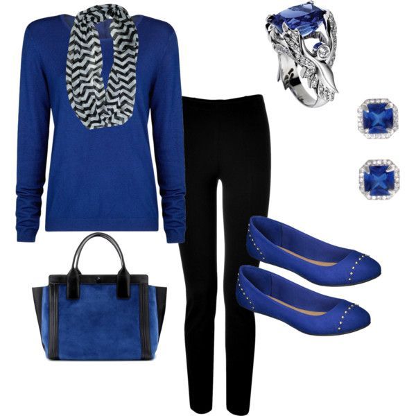 Blue and Black Fall outfit…