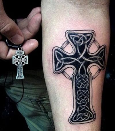 calf cross tattoos for men | Men Forearm Tattoos | Men Tattoo Designs