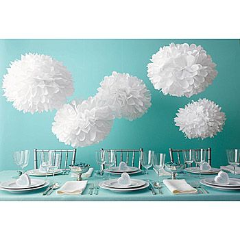 DIY tissue paper pom poms by Martha Stewart