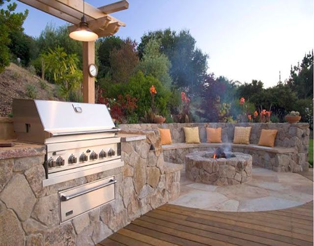 Fire Pit….. By pool BBQ ….. Side of house!