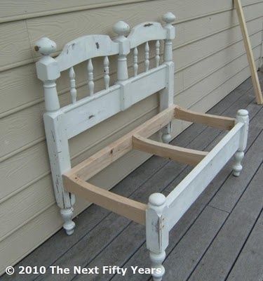 Headboard to Bench Makeover….perfect for a baby crib you will never use again!