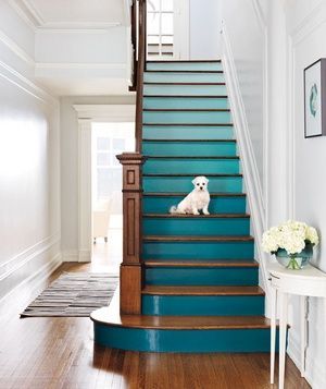 ombre painted stair risers