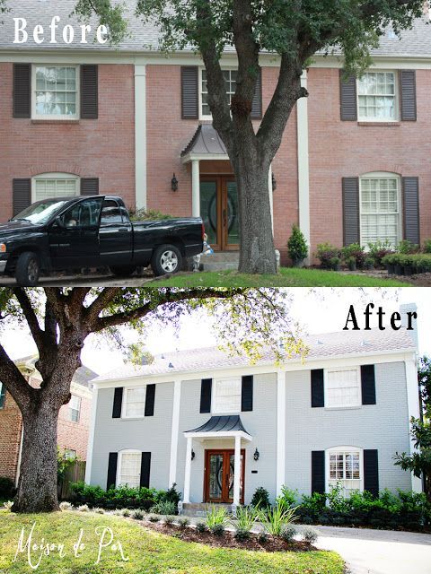 Painted brick transforms this home.