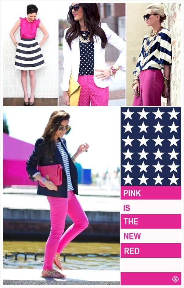 Pink is the New Red! Navy + Pink + White ( I love pink, but it could never repla