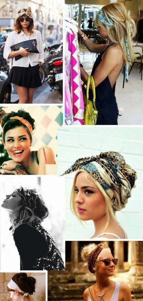 Stylish different ways to wear scarf on hairs