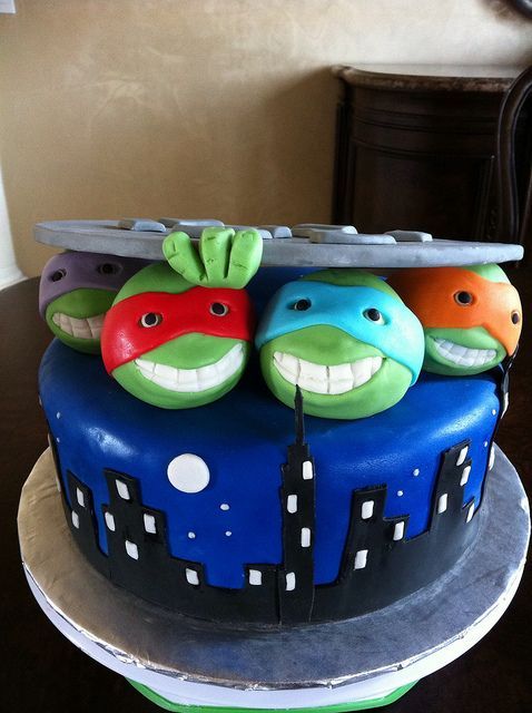 The Teenage Mutant Ninja Turtles Cake — This WILL be Gavins next cake! Ashley