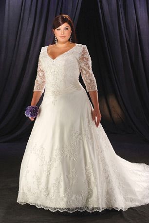 wedding dresses plus size love the sleeves hate the dress