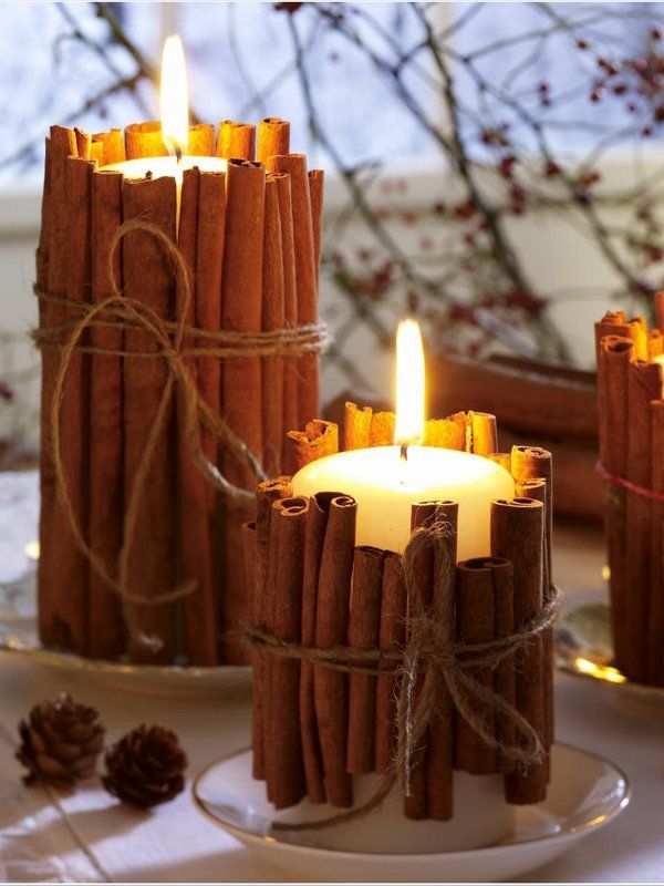 candle + cinnamon sticks = brilliant