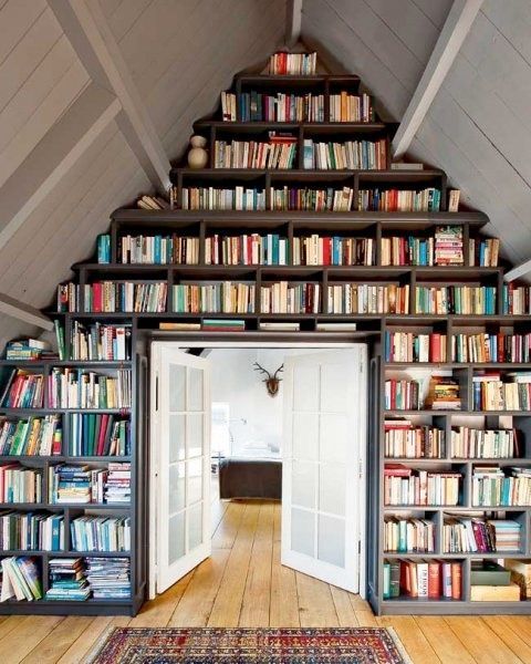 If this was my house, I’d make those doors open the other way, build a bookshelf