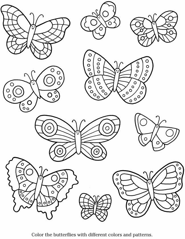 Butterflies to color – Color in with your watercolors  :)   Just don’t use too m