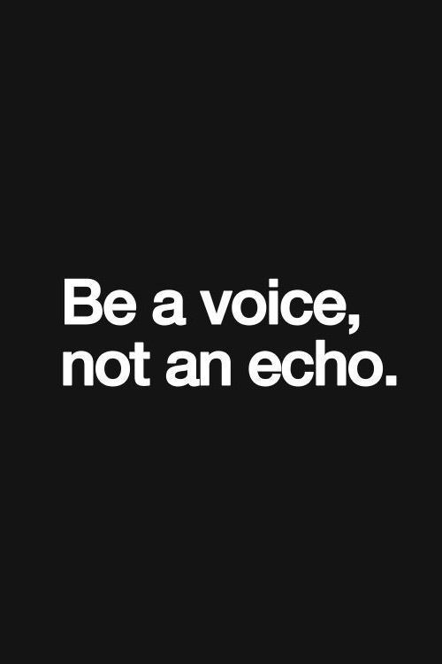 Be a voice …
