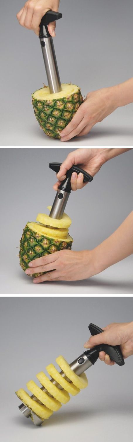50 useful Kitchen gadgets you didnt know existed, Spiral Pineapple Corer!!! Hate