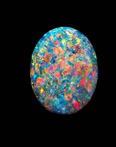 Australian Black Opal”The Stardust Opal”. T-Bones Mine, Corcoran, New South Wale