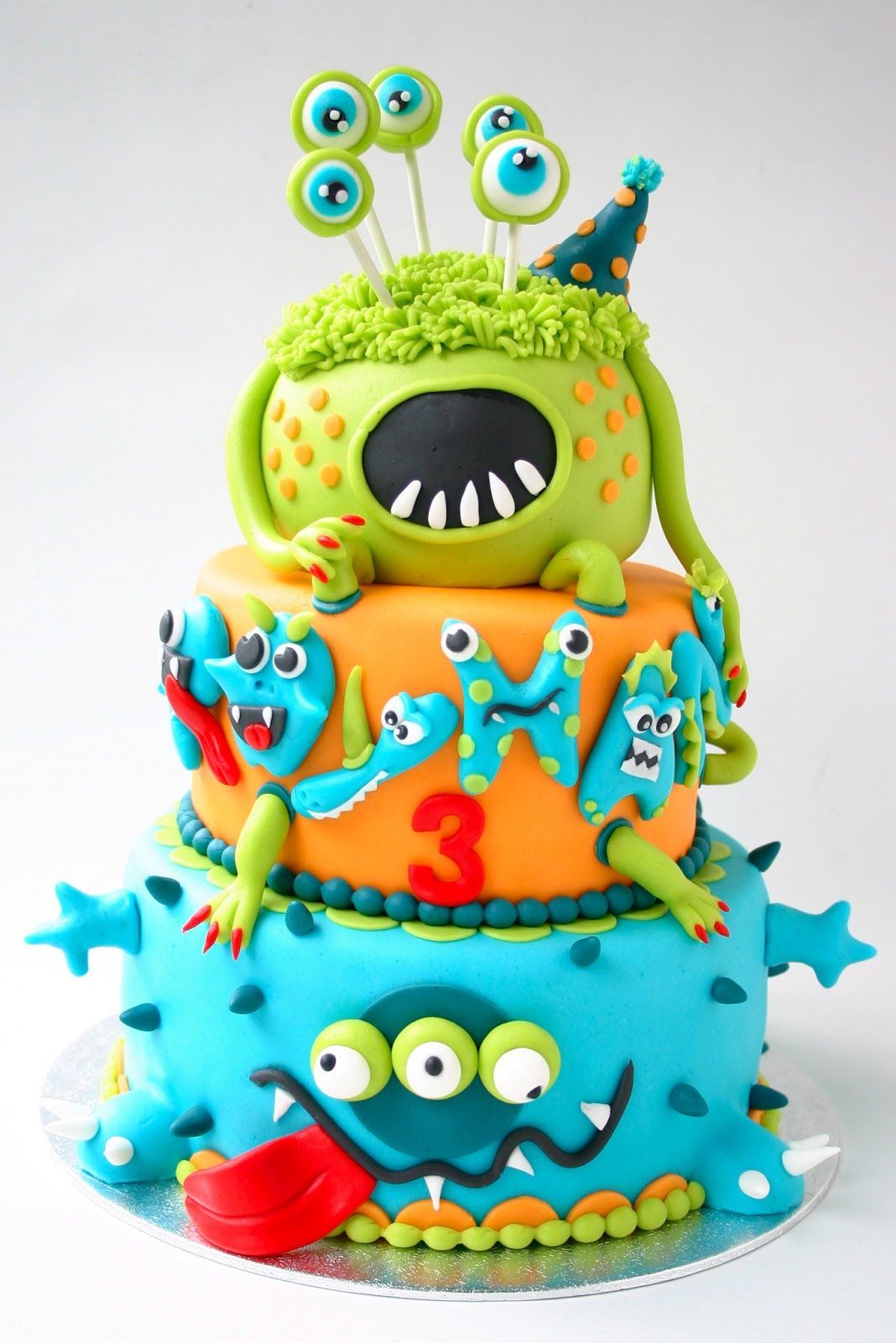Awesome Monster Cake boys party birthday kids – Will have to remember this for a