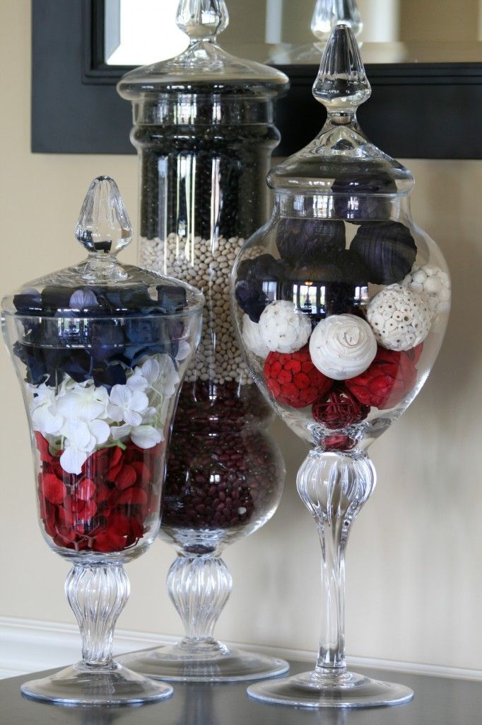 I LOVE Apothecary Jars!! I will have these! fill them with holiday theme items a