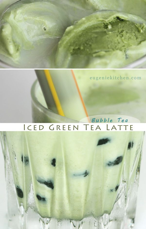 Iced Green Tea Latte  Tapioca Bubble Tea Recipe – Eugenie Kitchen (replace milk