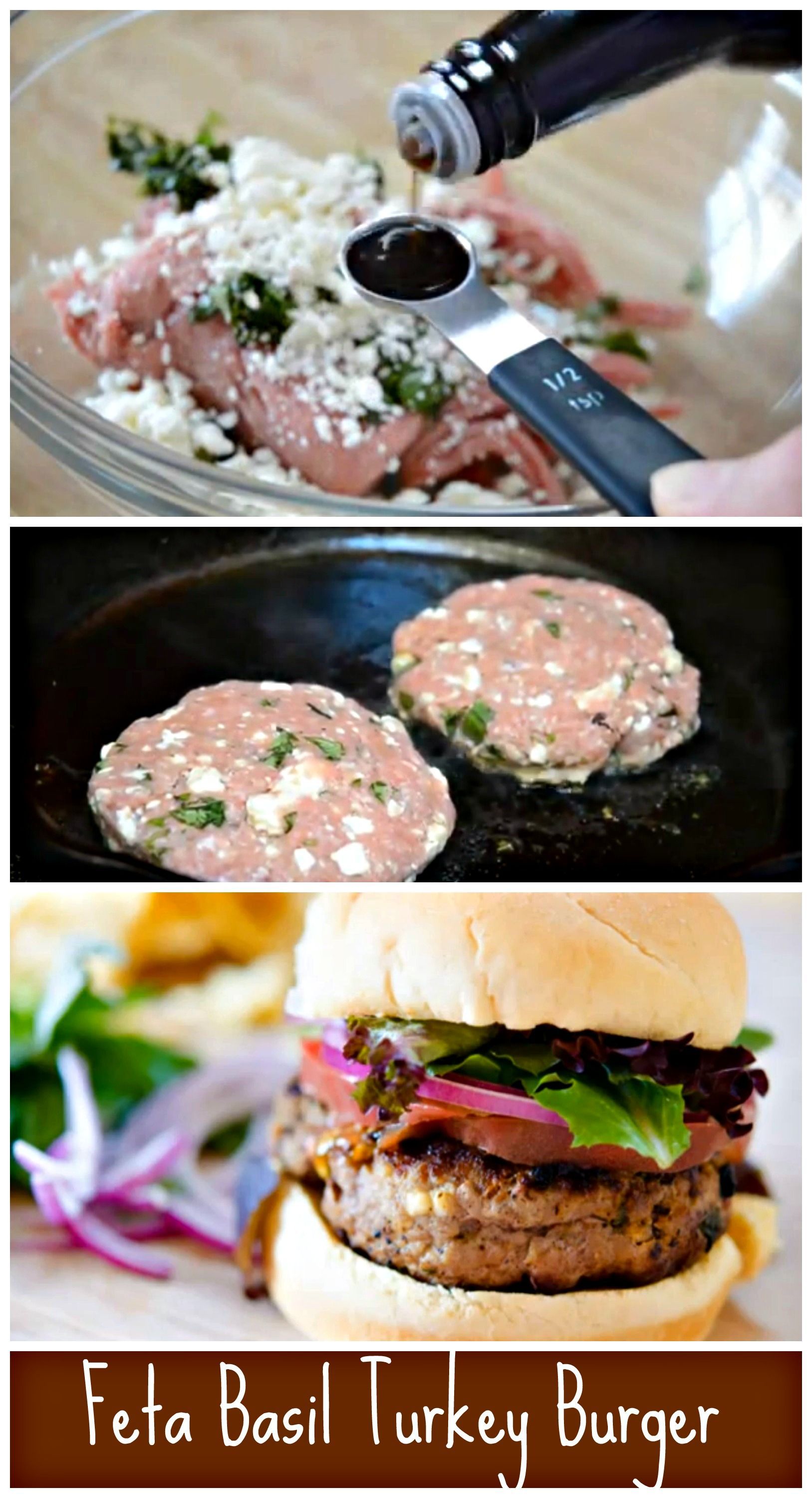 Mix ground turkey with a few fun flavors and throw it on the grill or in a skill