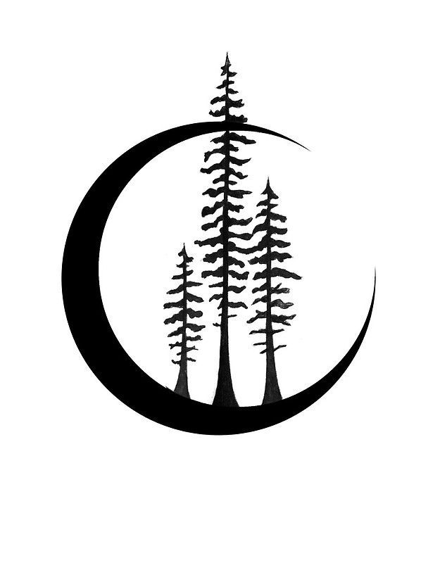 Redwoods in Crescent Moon by Thorin Brentmar. Tattoo idea.