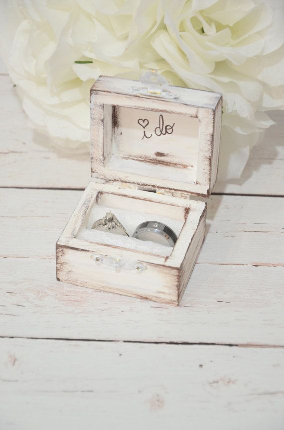 Rustic I DO ring bearer box by BellaBrideCreations on Etsy.  Cute!