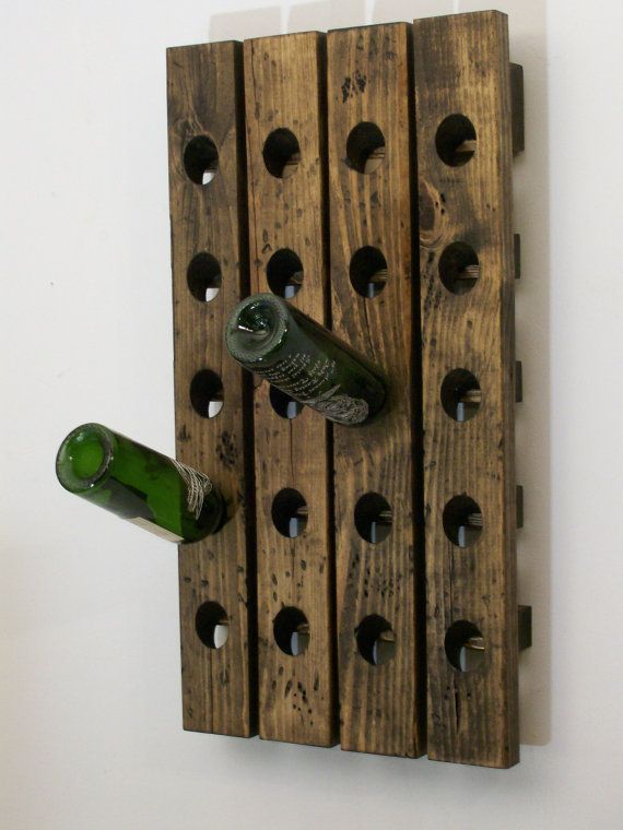 Wine Riddling Rack Distressed Wood Antique Style by Wood4Decor, $74.99