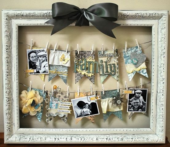 cute picture frame idea @ DIY Home Cuteness