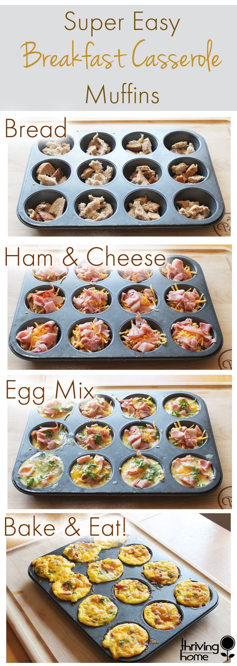 Easy Breakfast Casserole Muffins Recipe. I couldnt believe how simple these are