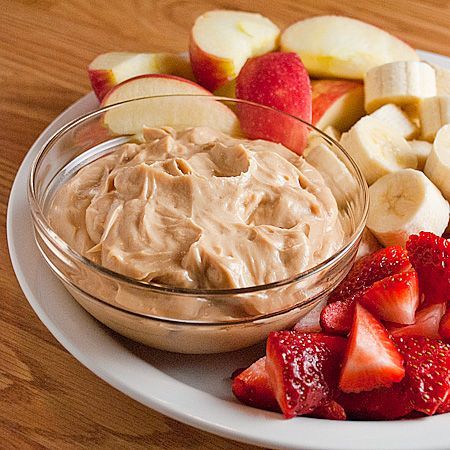 Skinny Girls Healthy snack option…1/2c peanut butter to 1c greek plain non-fat