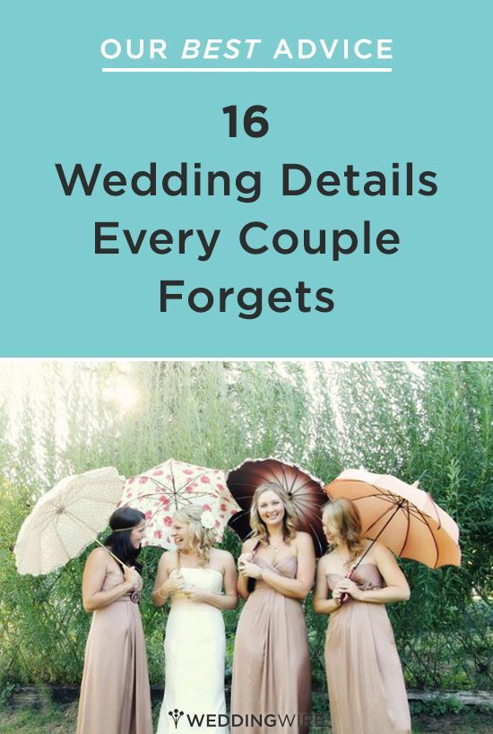 Wedding details every couple forgets – but you shouldnt with this list! #wedding