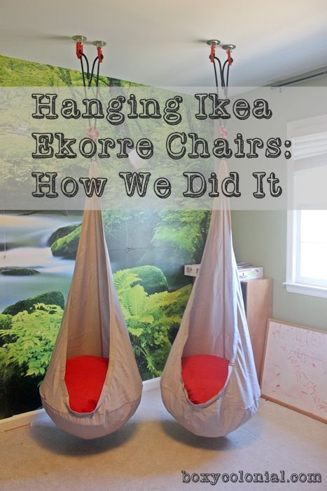 A couple of quick tips to make hanging your Ikea Ekorre chairs easier, faster, a
