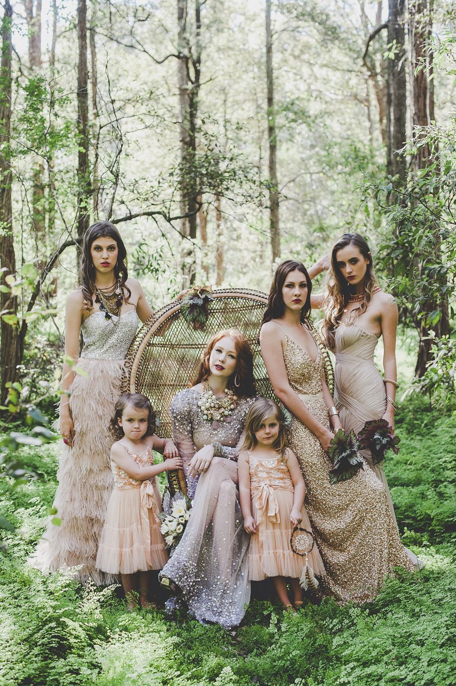 Bohemian Wedding. The girl on the far right has a fantastic glamour pose.