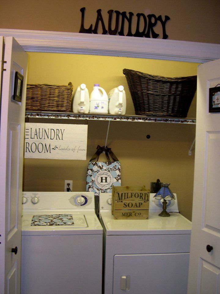 Closet Laundry Room; My laundry room in my old house had the same layout, wish I