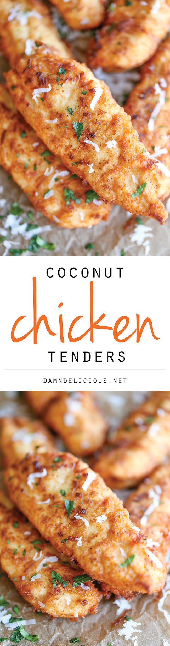 Coconut Chicken Tenders – Crisp, crunchy chicken tenders that are sure to be a h