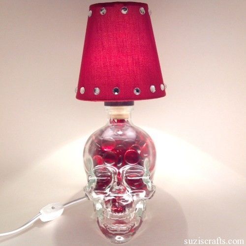 crystal skull lamp – DIY bottle lamps.  I want to do this one for halloween!  It