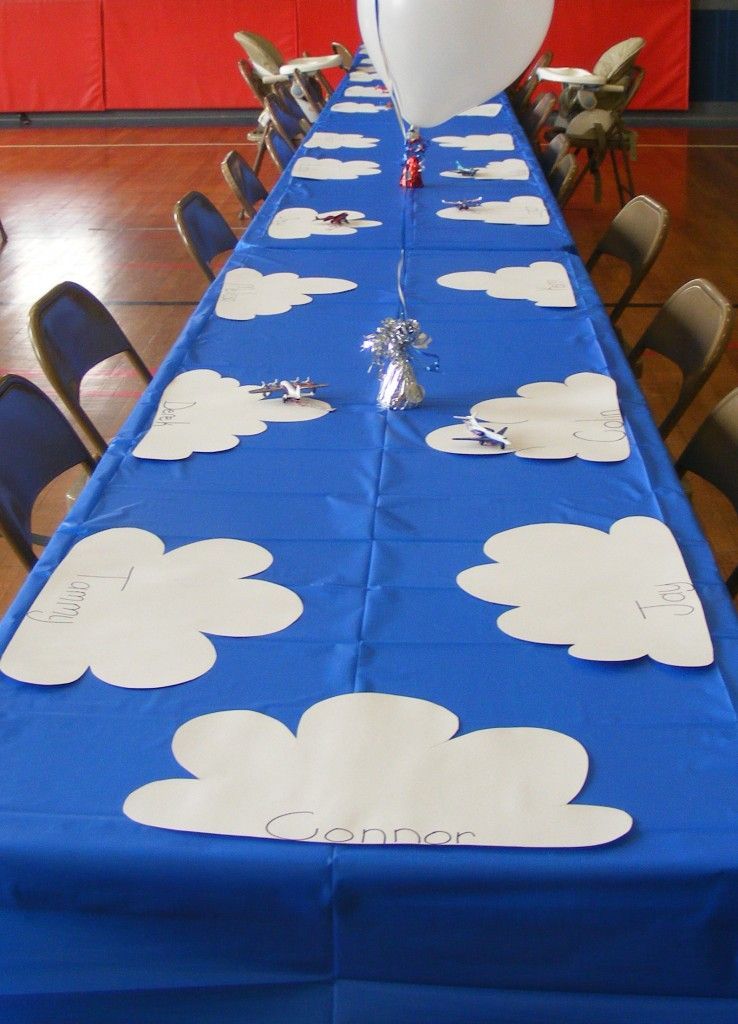 cute placemats at an airplane party! This would be perfect for the Planes party